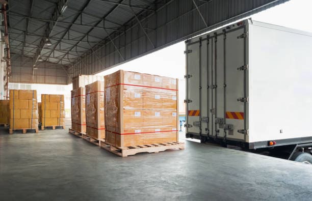 almacenaje. Cajas  de mercancía